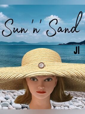 SUN N SAND Oversized Wide Brim Straw Sun Hat with Inner Adjustable Band UPF50